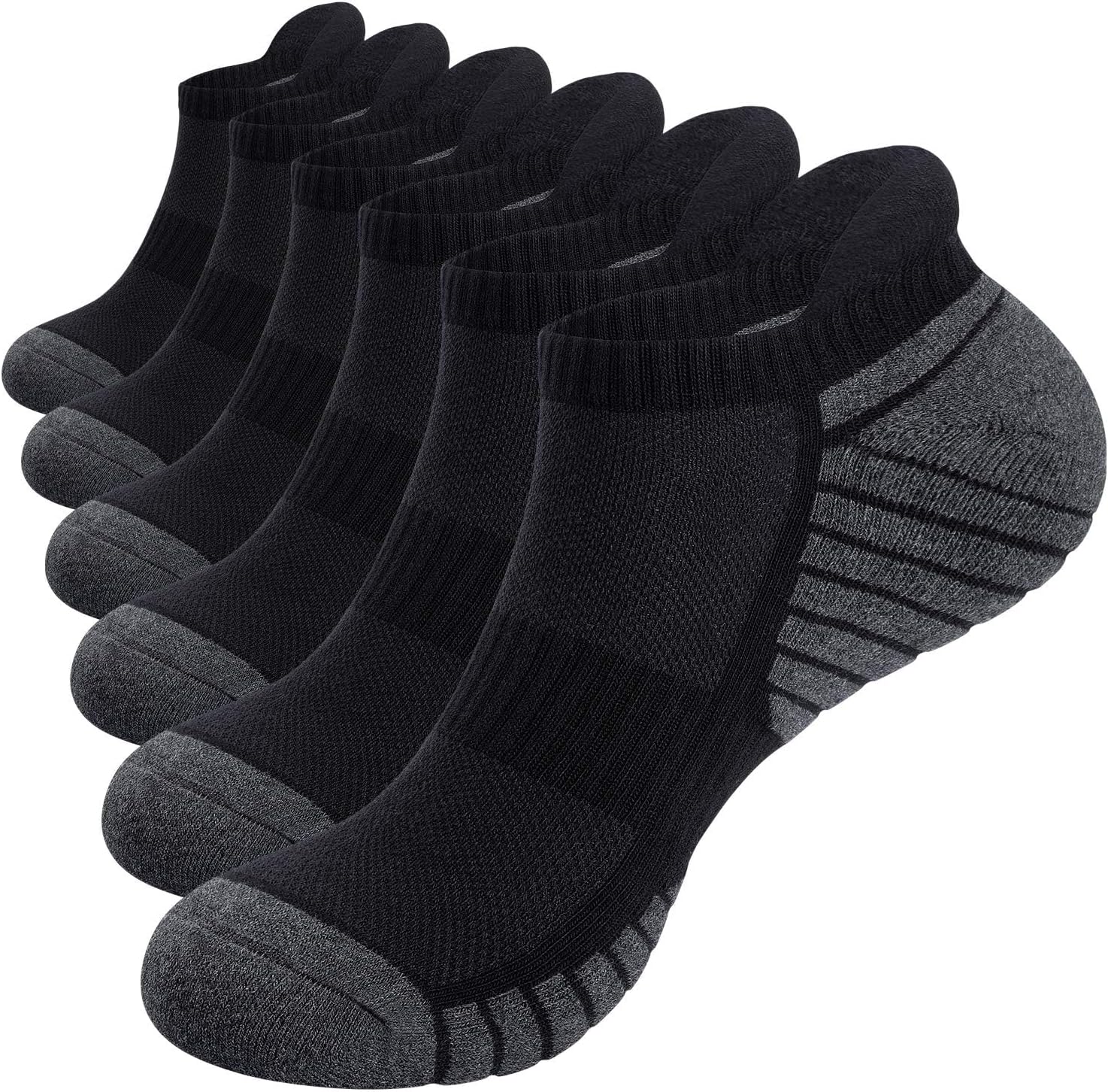 TANSTC Mens Running Socks Anti-Blister Cushioned Sports Socks Trainer Socks For...
