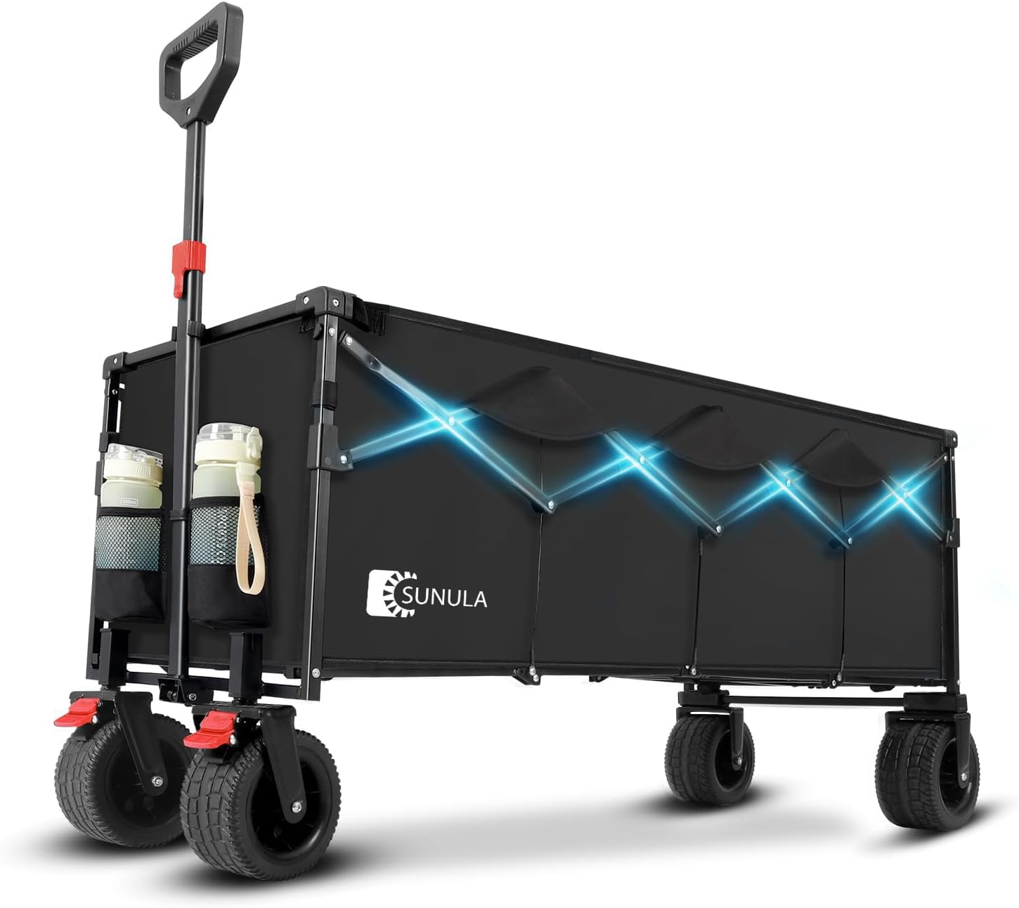 Sunula 400L Folding Festival Trolley, 440LB Capacity Heavy Duty Collapsible Beac...