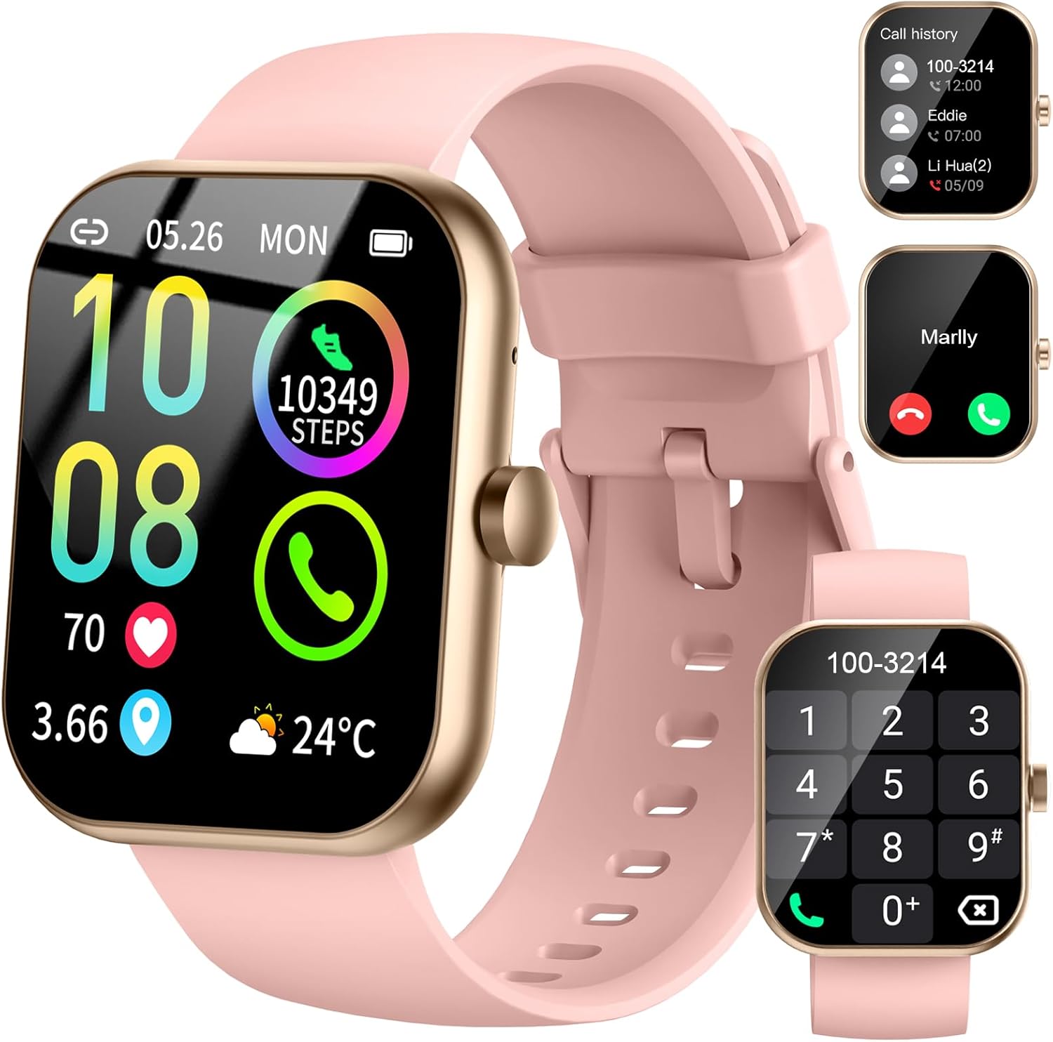 Smart Watch for Women Men, 1.96" HD Smart Watches Answer/Make Calls, Fitness Act...
