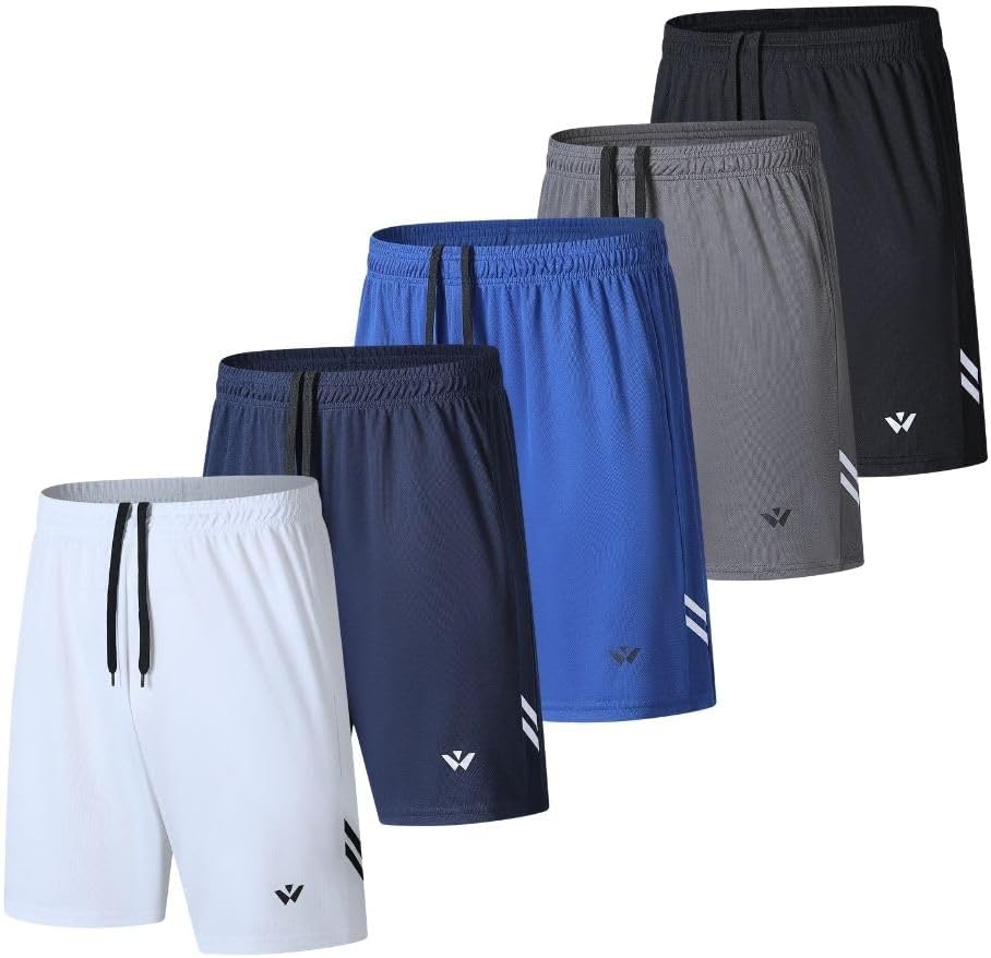 High-Quality fovdtaa 5 Pack Men's Sports Shorts, Special Men's Athletic Shorts w...