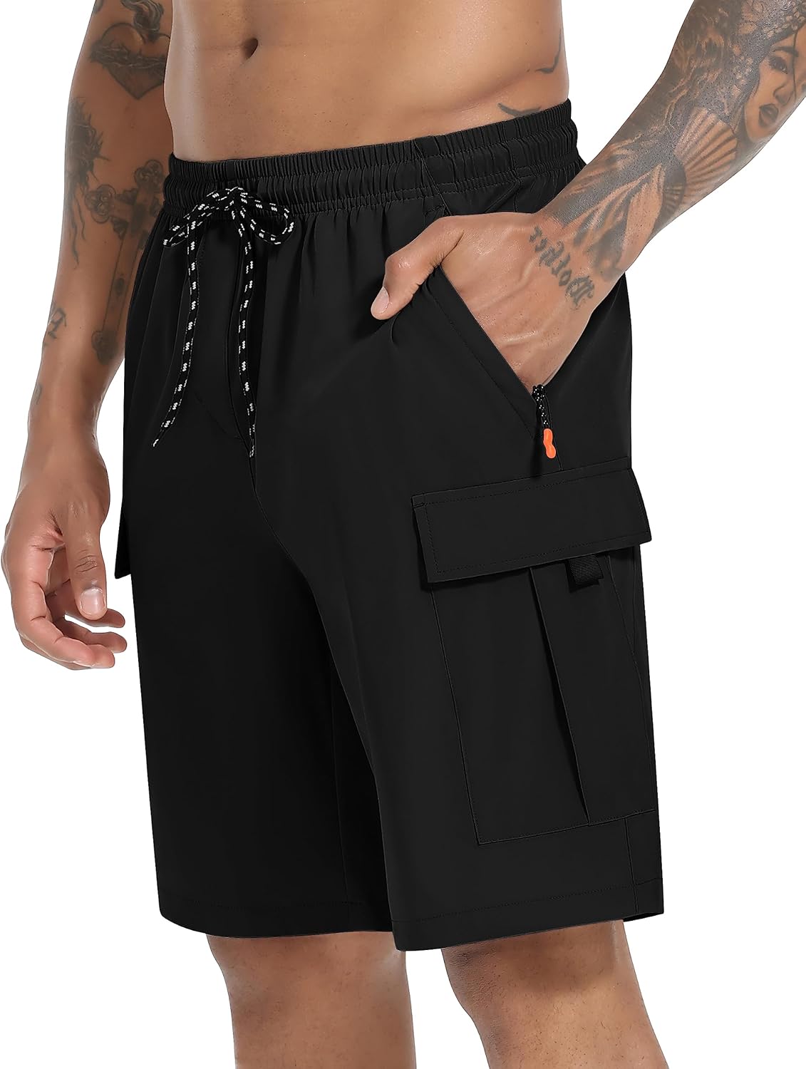 High-Quality Men's Cargo Shorts, Quick Dry Lightweight Stretch Shorts for Hiking...