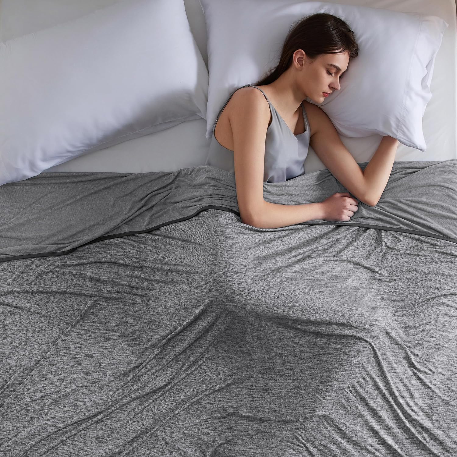 Bedsure Cooling Blanket for Hot Sleepers - Cold Blanket Queen Size for Sleeping,...