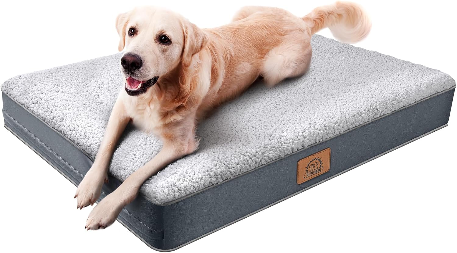 Orthopedic Dog Bed for Large Dogs - Big Waterproof Dog Crate Bed with Removable...