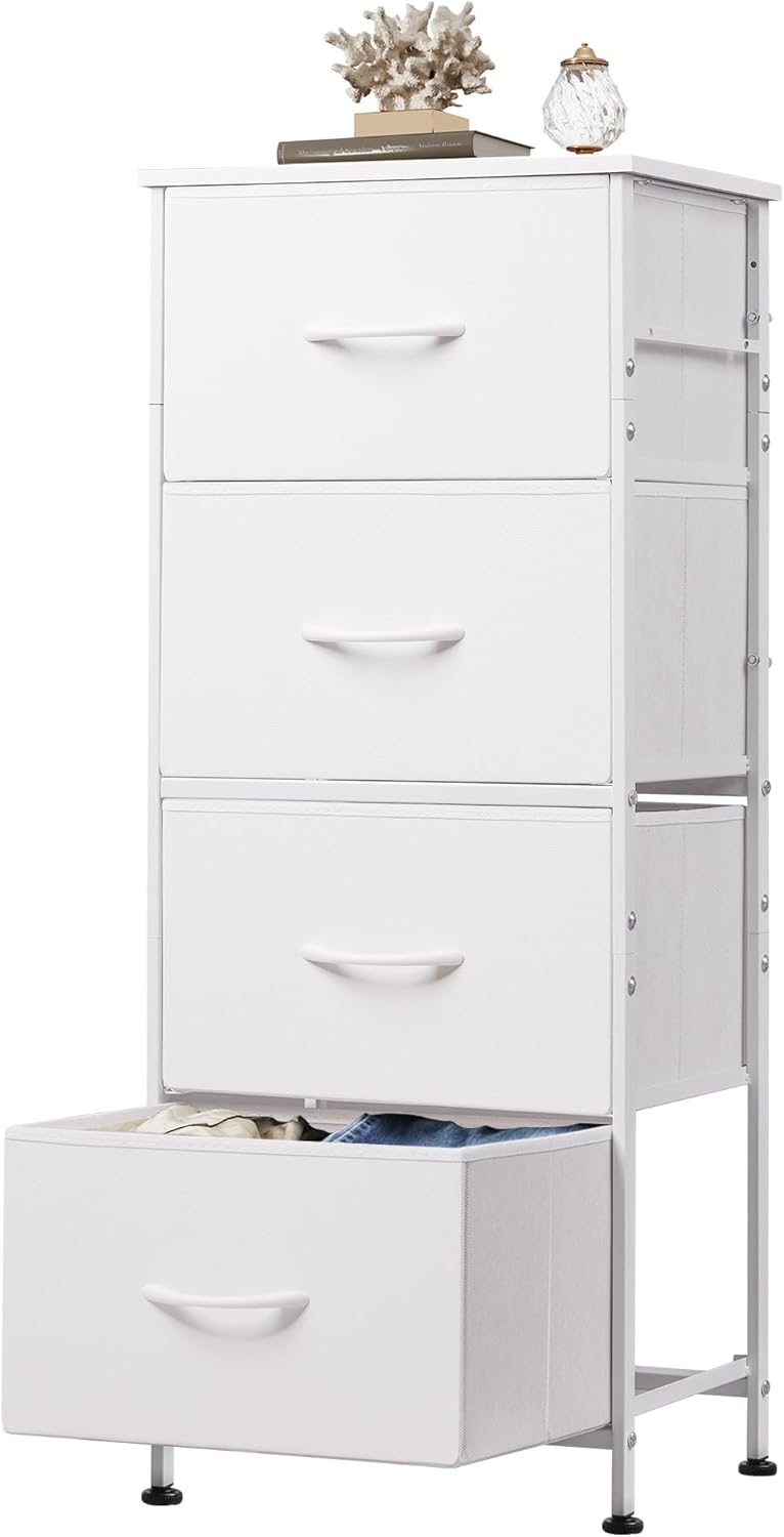 WLIVE Dresser with 4 Drawers, Storage Tower, Organ...