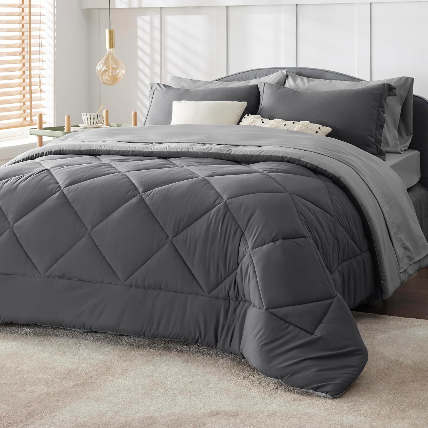 Bedsure Comforter Set, Unique Full Size Bedding Set for All Seasons, Special Bed...