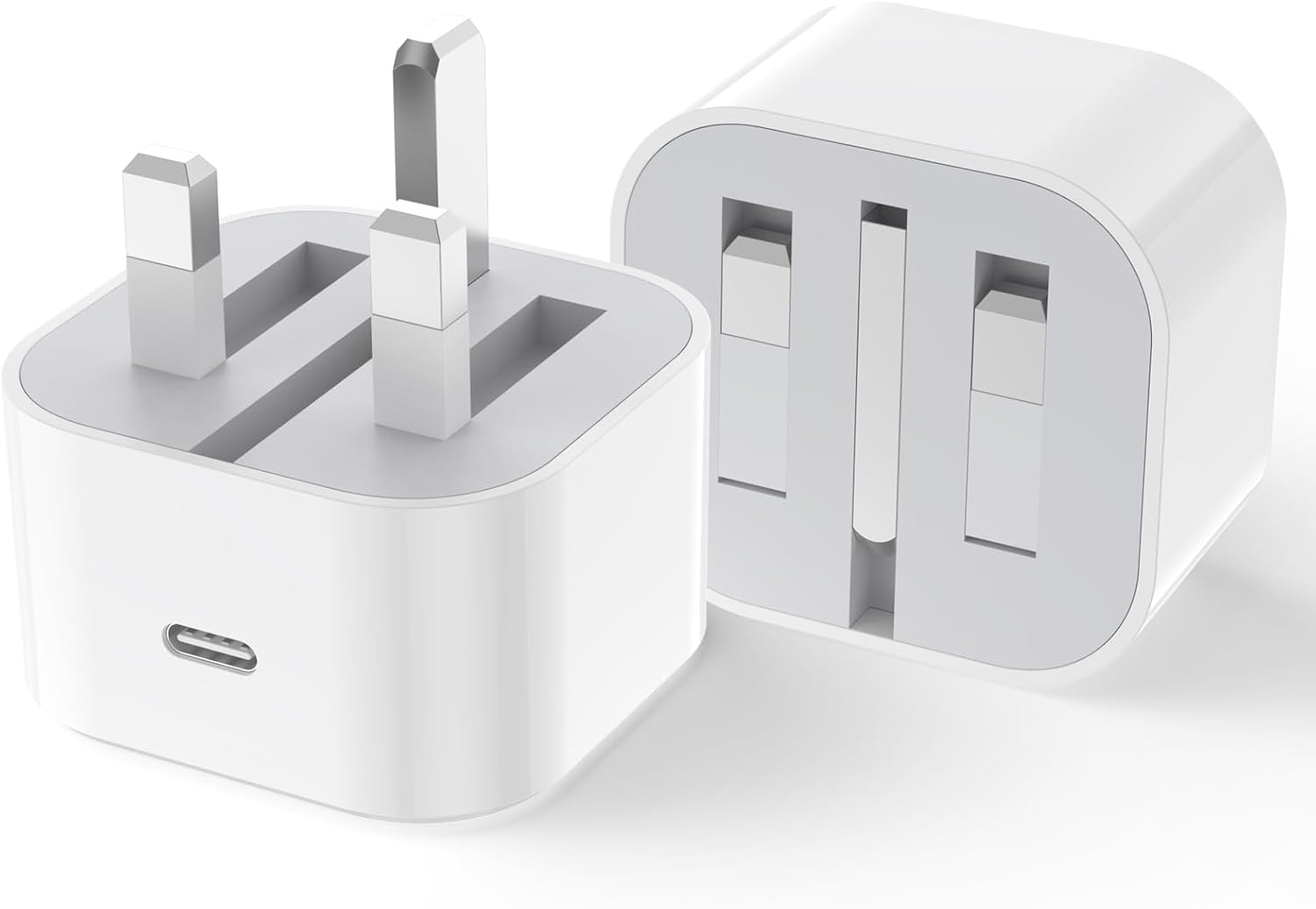 2 Pack USB C Plug Fast Charge【MFI Certified】20W Folding USB-C adapter for i Ph...