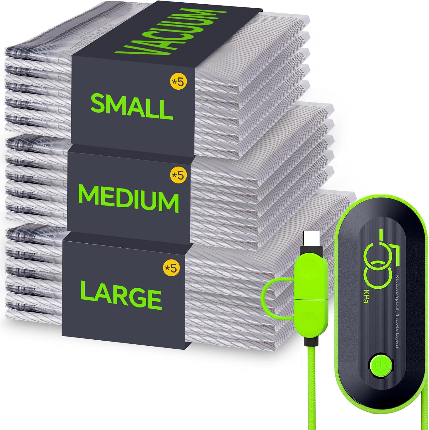 Vacbird Vacuum Storage Bags, Innovative Space Saver Bags With Electric Air Pump,...