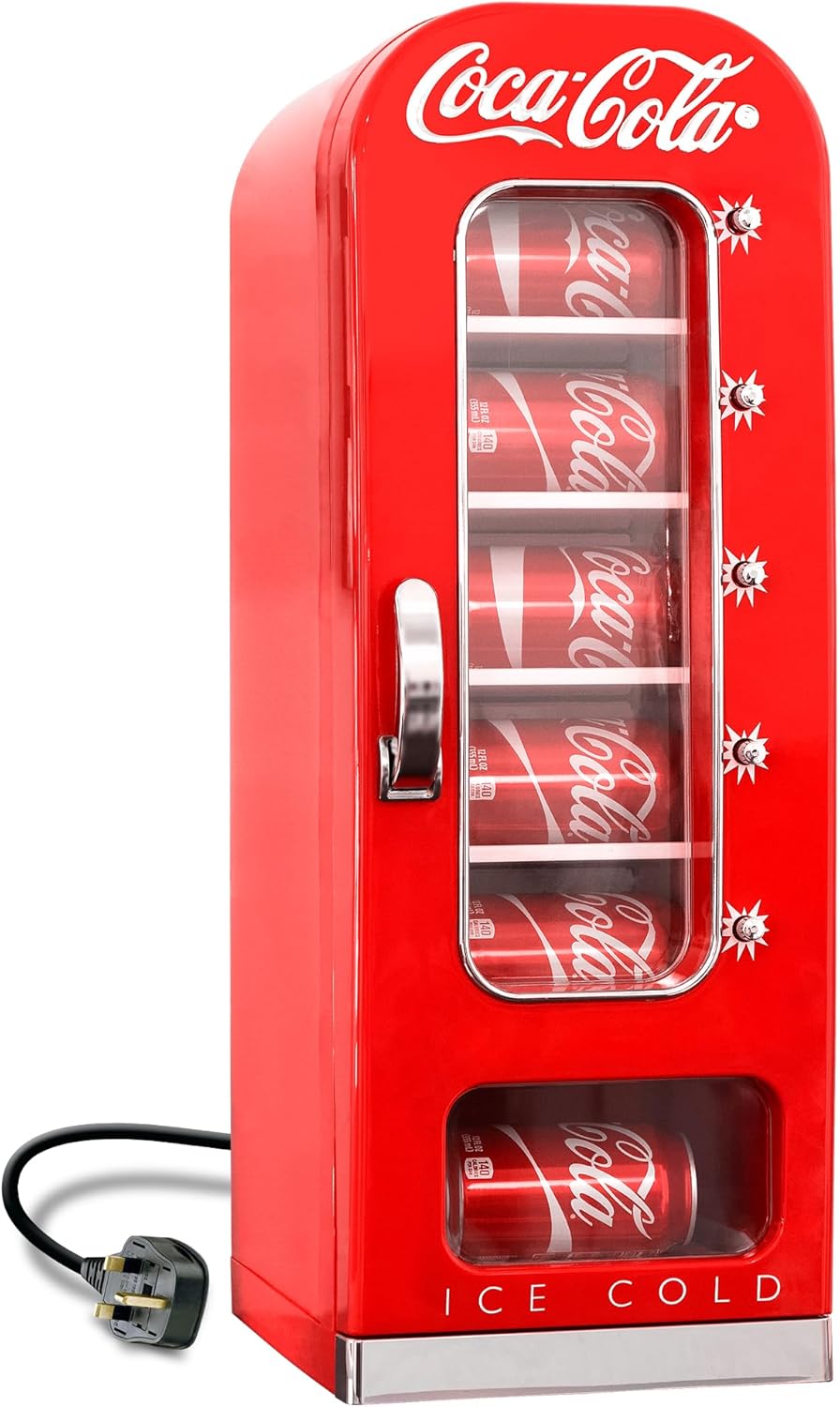 Coca Cola Mini Fridge - Refrigerator for Bedroom Skincare Office, Portable Table...