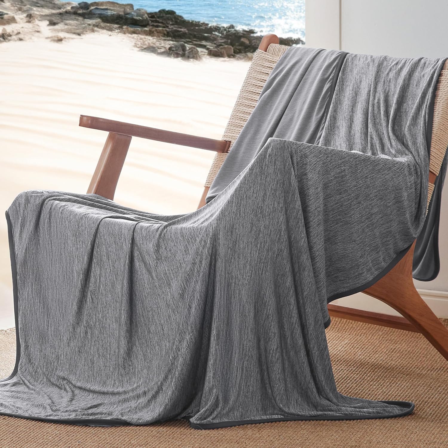 Bedsure Cooling Blanket for Hot Sleepers, Dorm Room Essentials for Girls Guys Co...