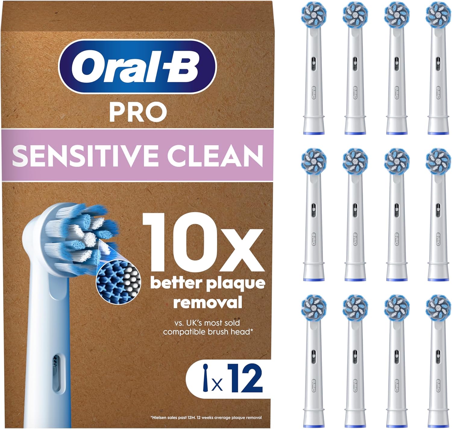 Oral-B Pro Sensitive Clean Original Electric Toothbrush Head, X-Shaped & Extra S...