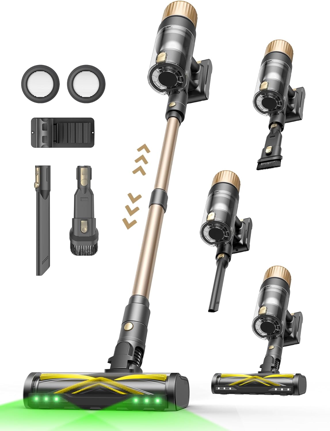 Ultenic U15 Cordless Vacuum Cleaner 50000Pa/65Min Runtime, Anti-tangle Brush wit...