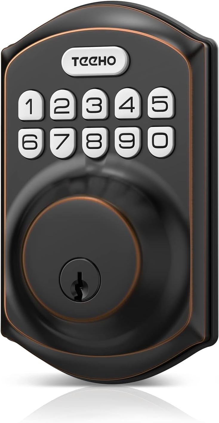 TEEHO TE001 Keyless Entry Door Lock with Keypad - Smart Deadbolt Lock for Front...