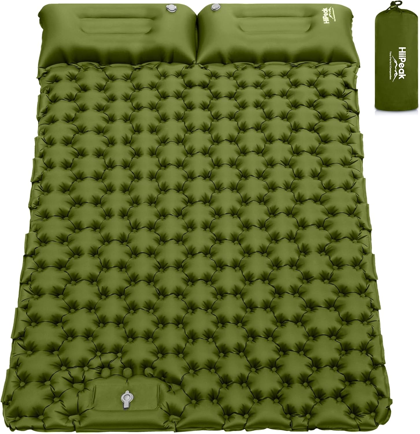 HiiPeak Camping Sleeping Pad, Ultralight Camping Mat with Pillow Built-in Foot P...