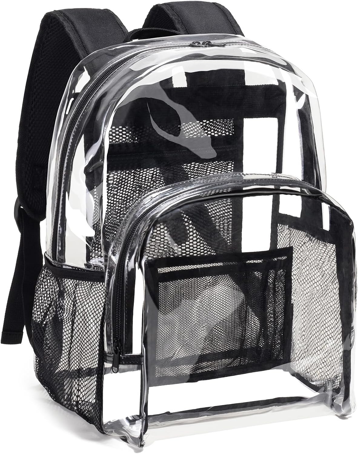 Vorspack Clear Backpack Heavy Duty PVC Transparent Backpack with Reinforced Stra...