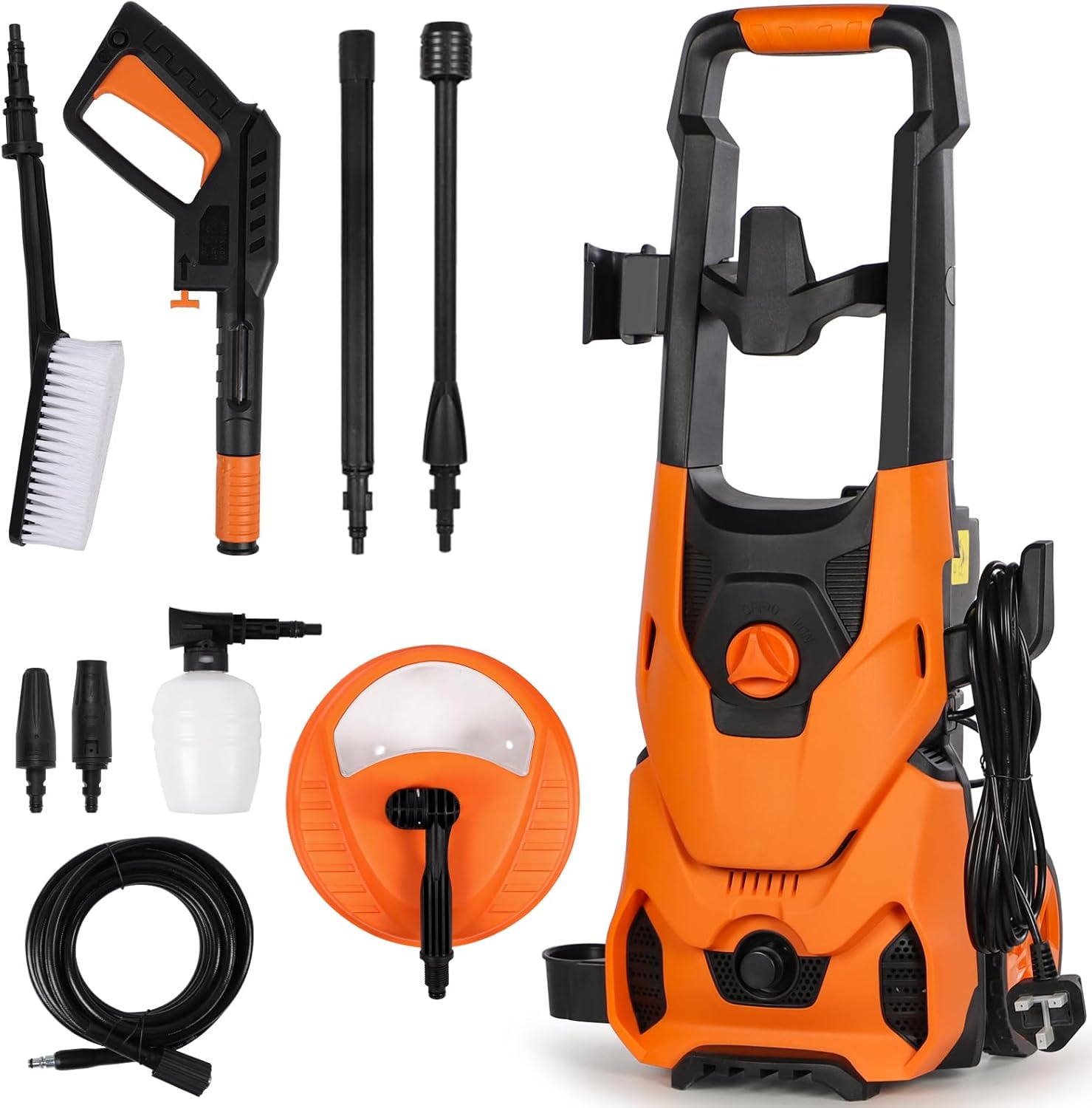 Pressure Washers 1800w Max.135Bar Jet Washers Pressure Washers with 10m Hose & 5...