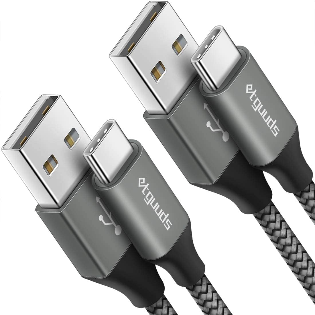 etguuds USB to USB C Cable 3ft, 2-Pack USB A to Type C Charger Cord Fast Chargin...