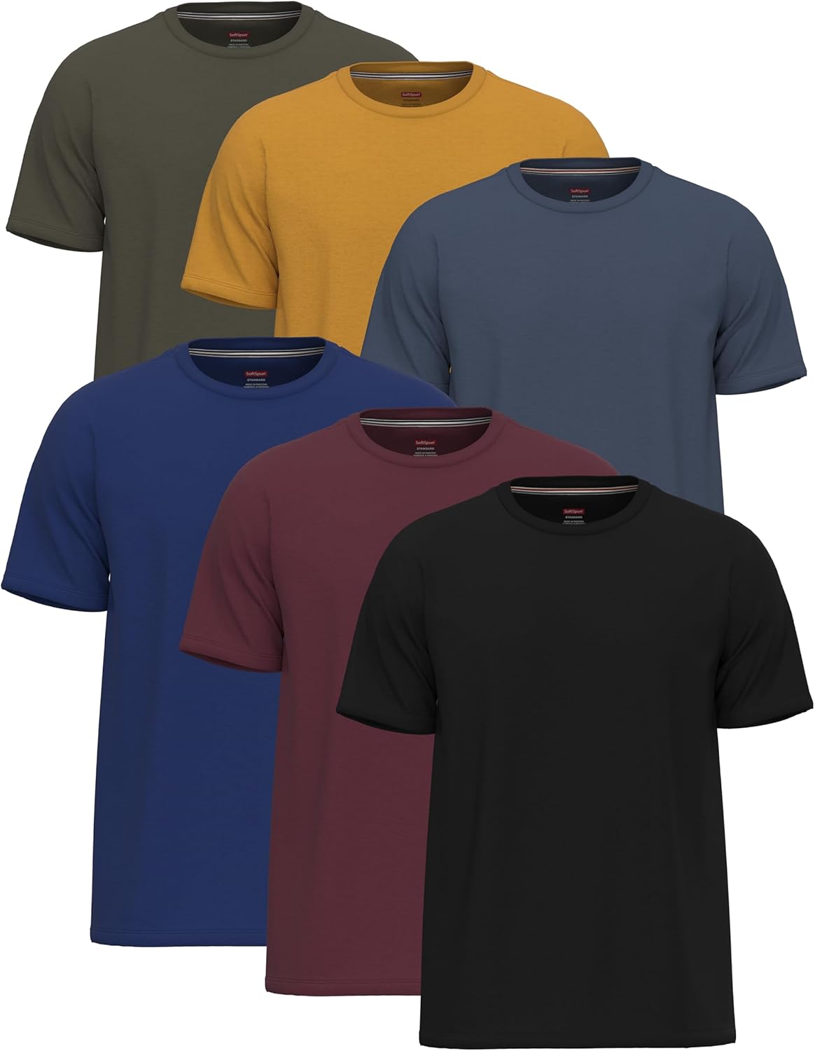 6 Pack T Shirts for Men, Premium Cotton Mens T Shirts in UK, High-Quality Plain...