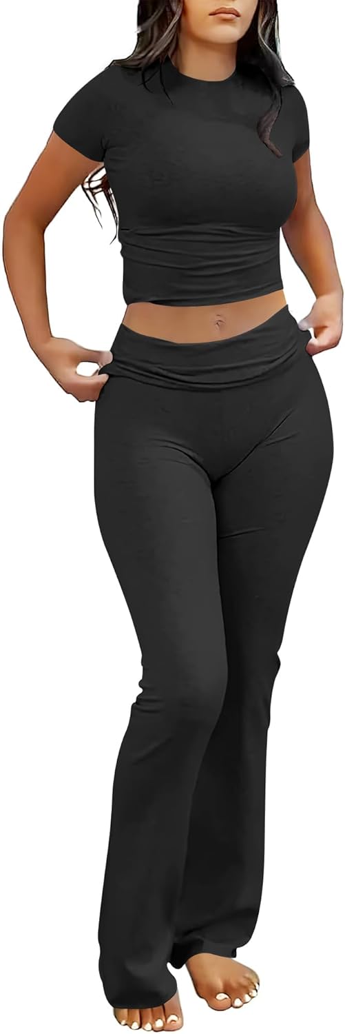ANRABESS Lounge Sets for Women, Special 2 Piece Yoga Flare Leggings Pants, Innov...