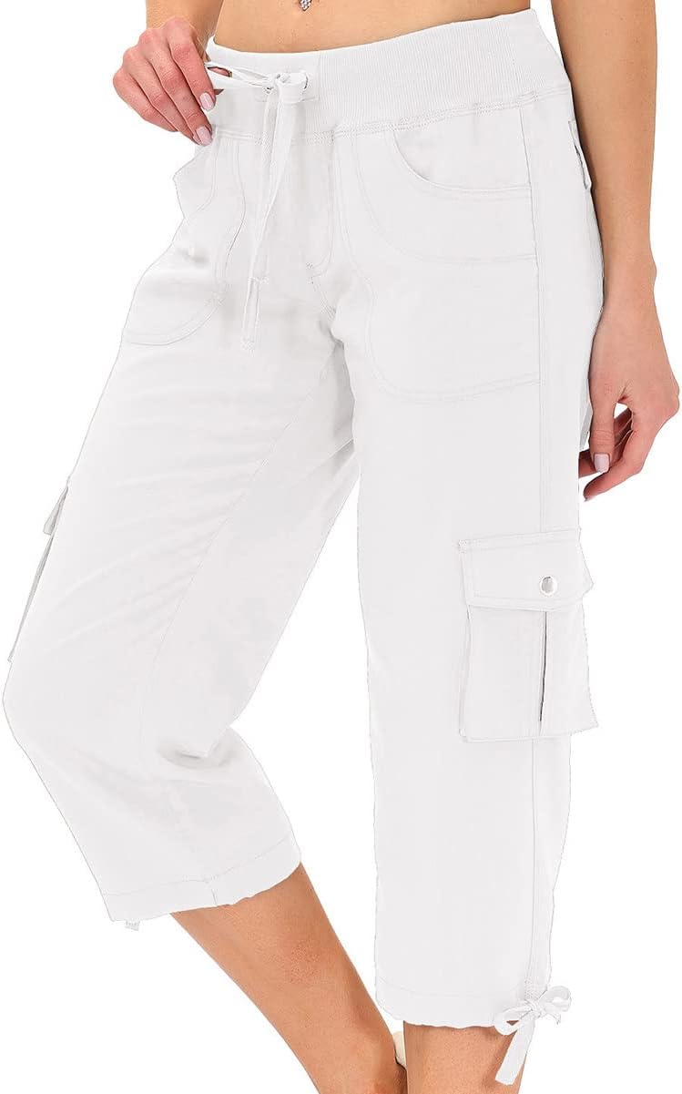 MoFiz Womens Capris, Special Loose Fit Casual Ladies Capri Pants, Innovative Lig...