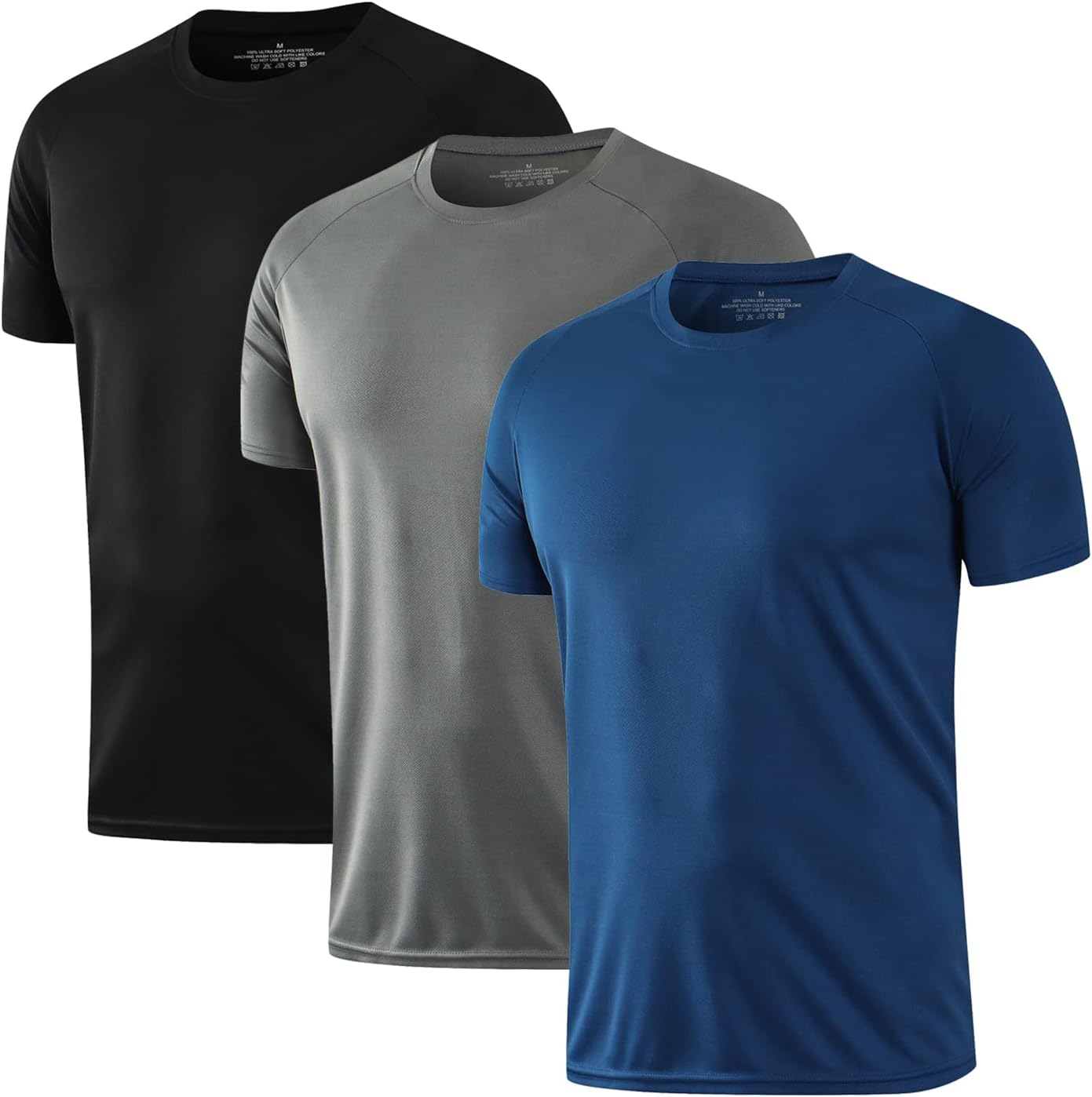 HOPLYNN 3/5 Pack Running Shirts Men Sport Tops Dry Fit Gym Wicking Athletic T Sh...