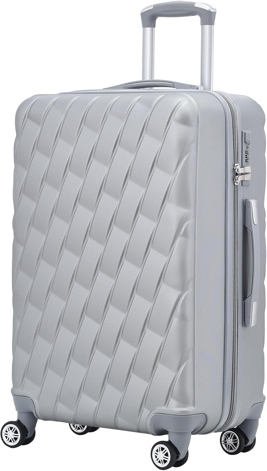 CMY Suitcase, Special Hard Shell Lightweight Luggage with 4 Dual Spinner Wheels,...
