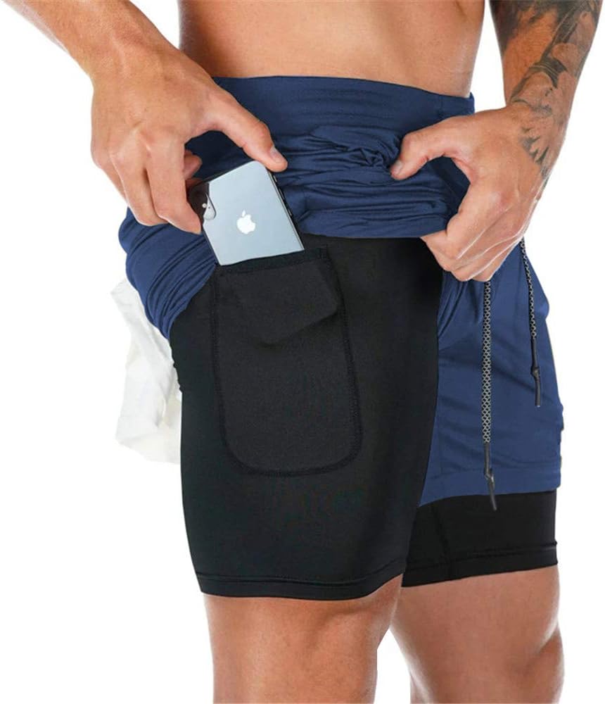 Unique Superora Mens Running Gym Shorts, Special 2 in 1 Sports Shorts, Breathabl...