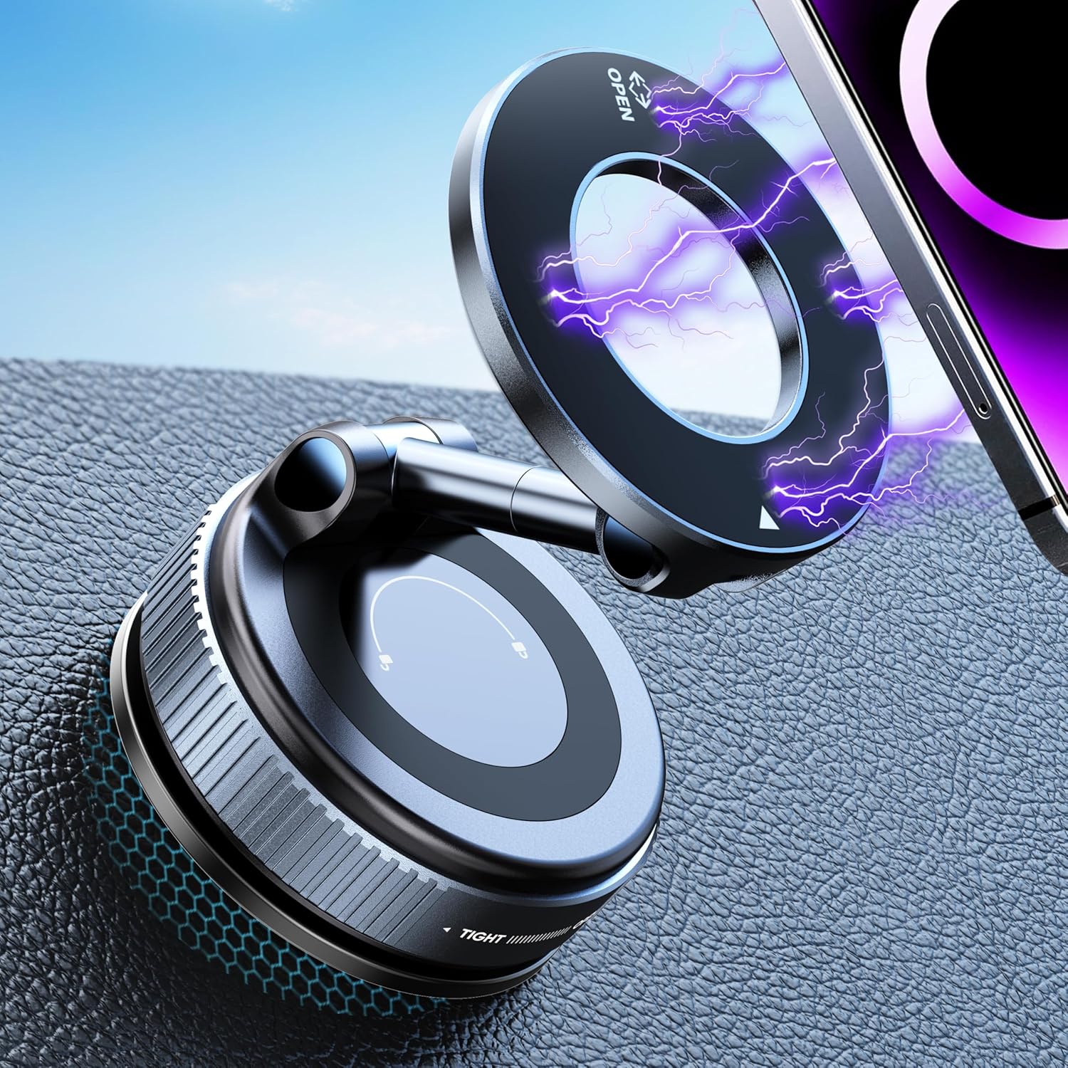 360° Nano Gel Phone Holder, Exceptional Magnetic Car Phone Holder for Magsafe, P...