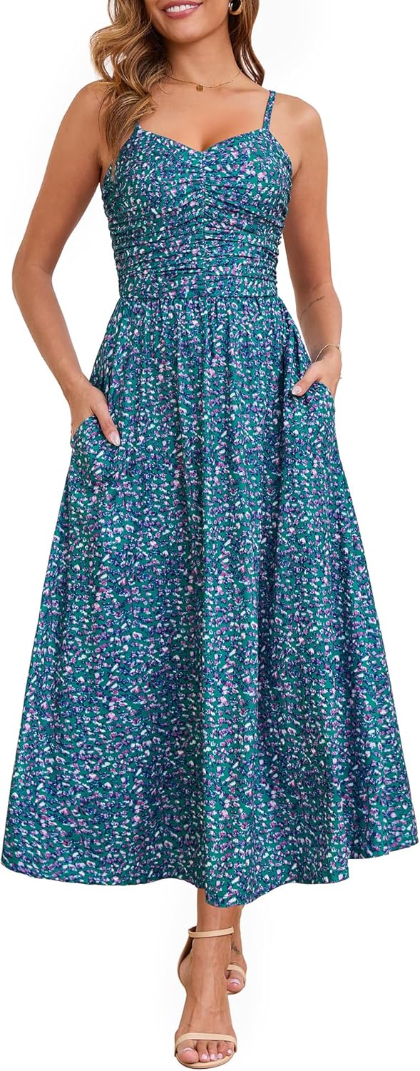 Annebouti Women 2025 Summer Fashion, Special Maxi Dress with Adjustable Spaghett...