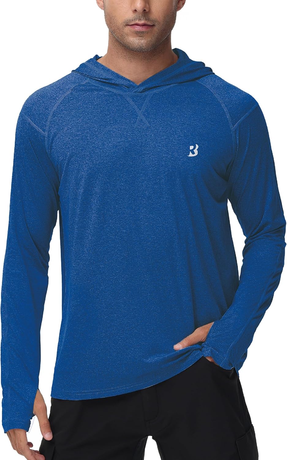 Roadbox Mens UPF 50+ Fishing Shirts, Long Sleeve UV Sun Hoodie, Hiking Running S...