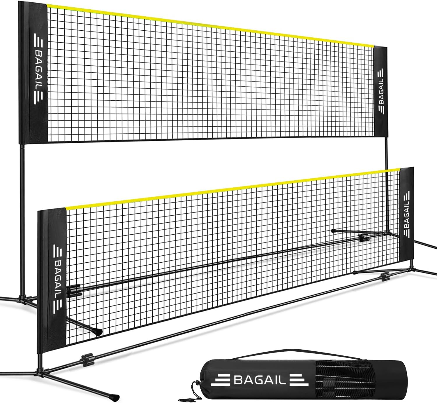 BAGAIL Badminton Net, Foldable Nylon Net, Hieght A...