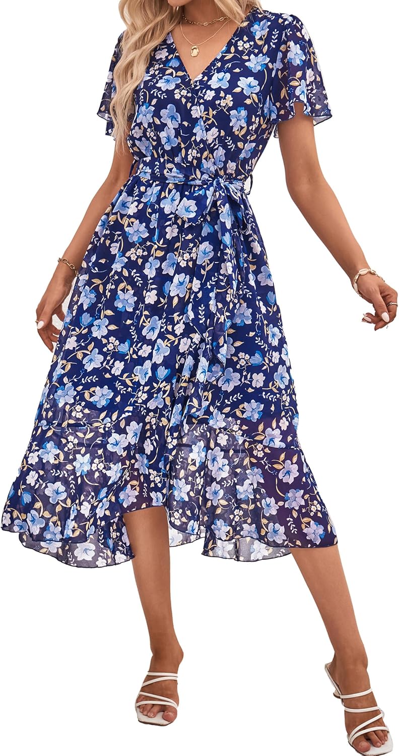 PRETTYGARDEN Women's Summer Dress, Special Floral Boho Maxi Dress for Stylish Wo...