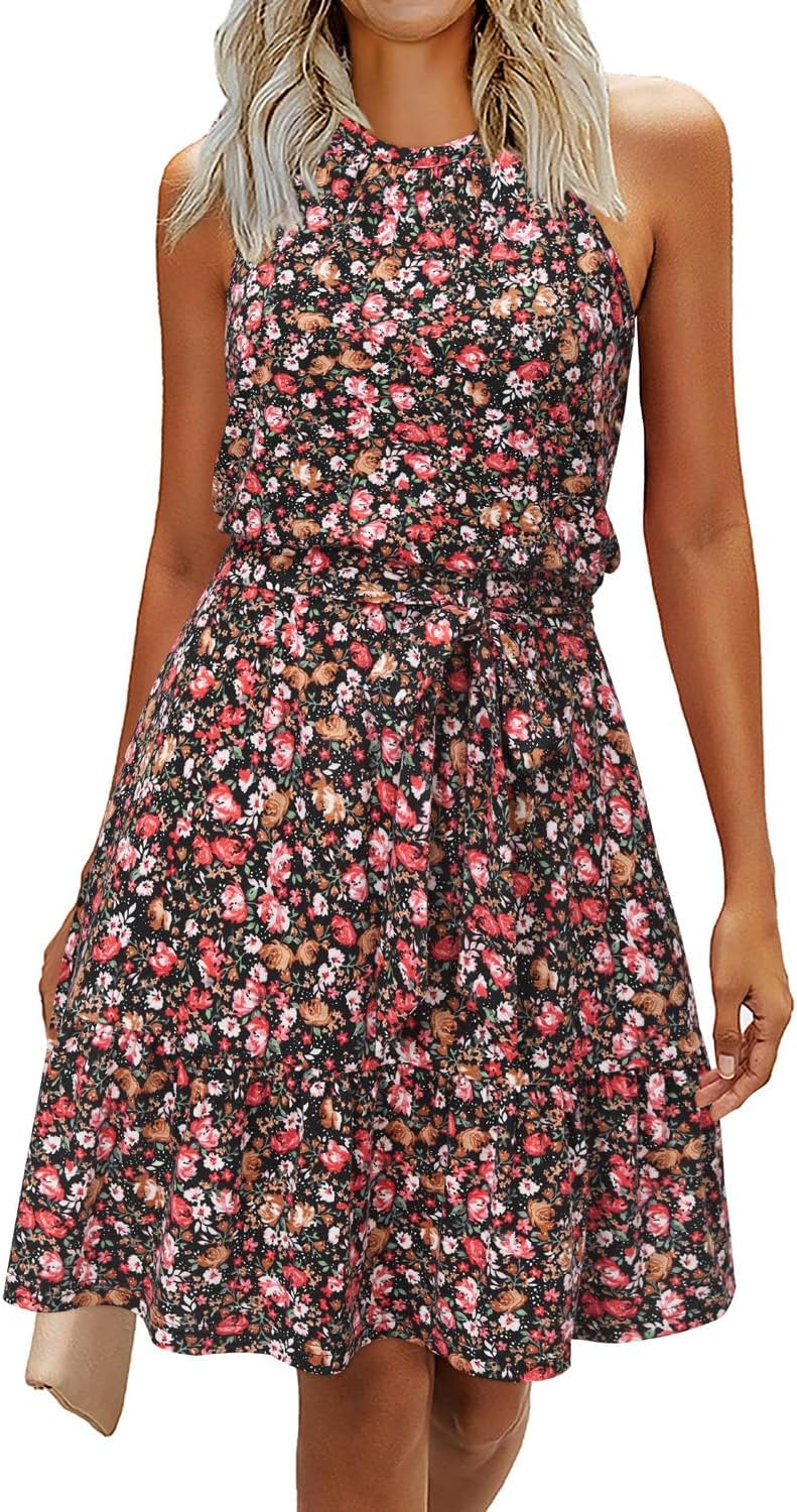 Stylish Newshows 2025 Women's Summer Dress, Elegant Halter Dress for Wedding Gue...
