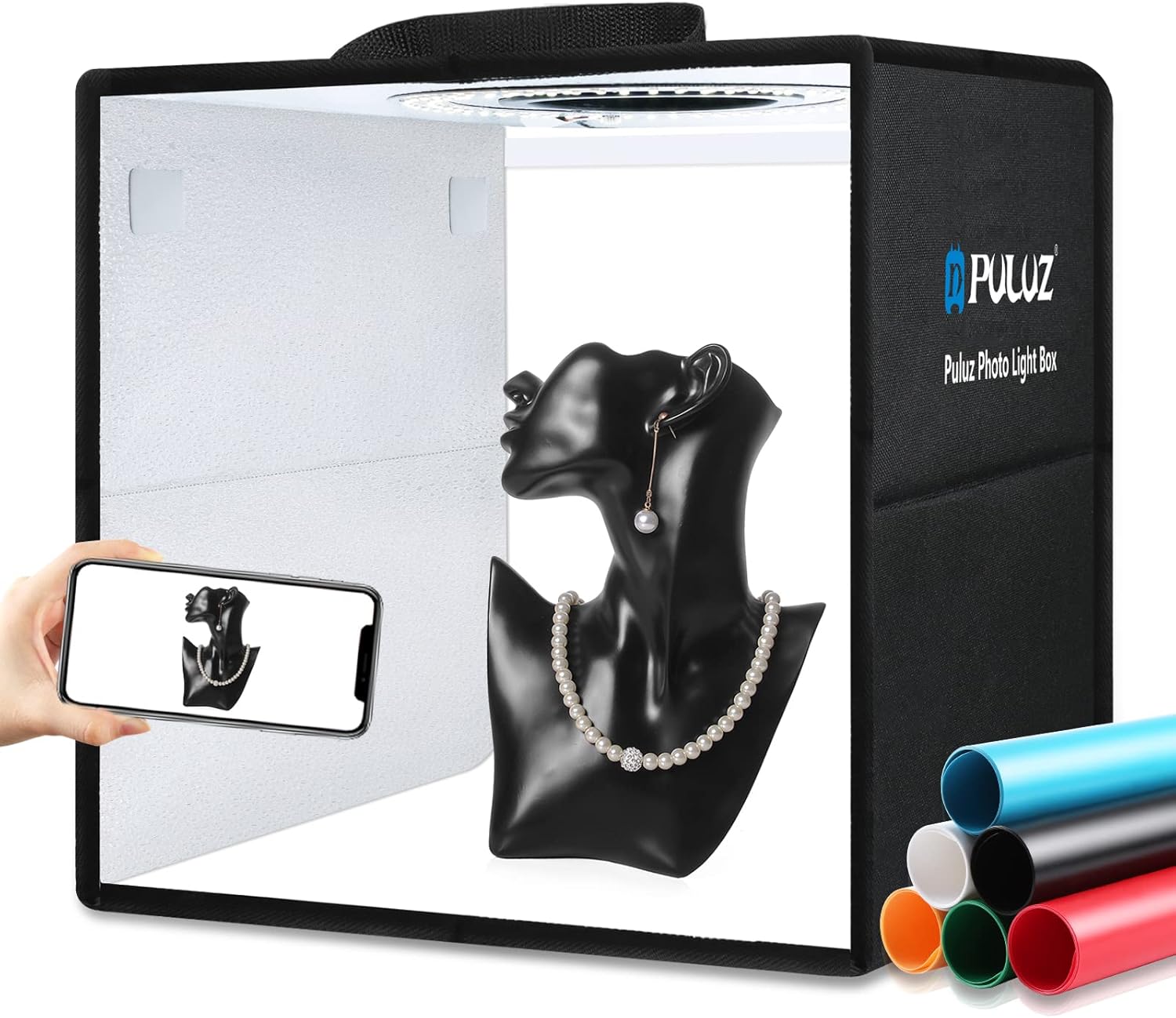 PULUZ Light box Photography,12"x12" Professional Dimmable Photo Studio Box Tent...