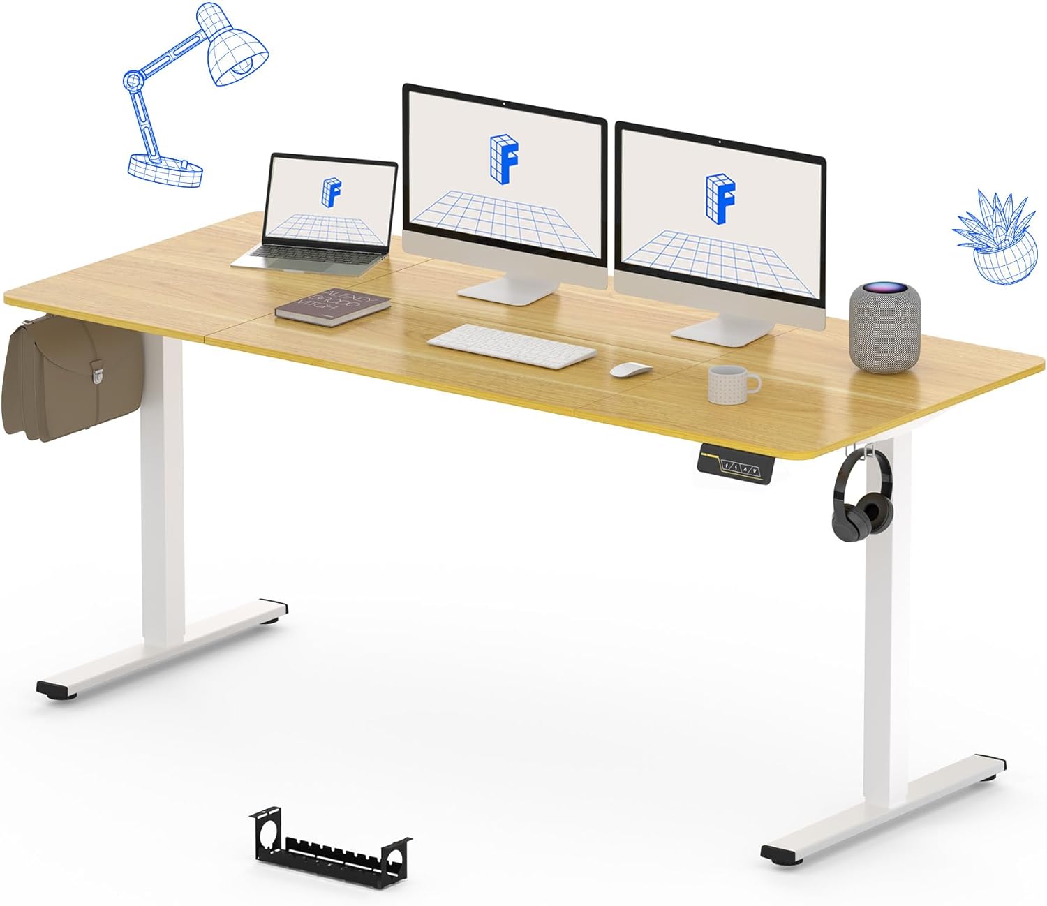 FLEXISPOT Electric Standing Desk, Special Adjustable Sit Stand Up Desk, Innovati...
