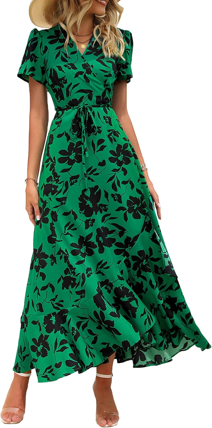 PRETTYGARDEN Women's Maxi Dress, Exquisite Summer Dress with Casual Wrap, Elegan...