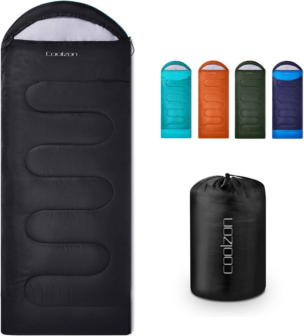 Coolzon Outdoor Sleeping Bag for Camping, for 3-4 Seasons, Adult Blanket, Small...