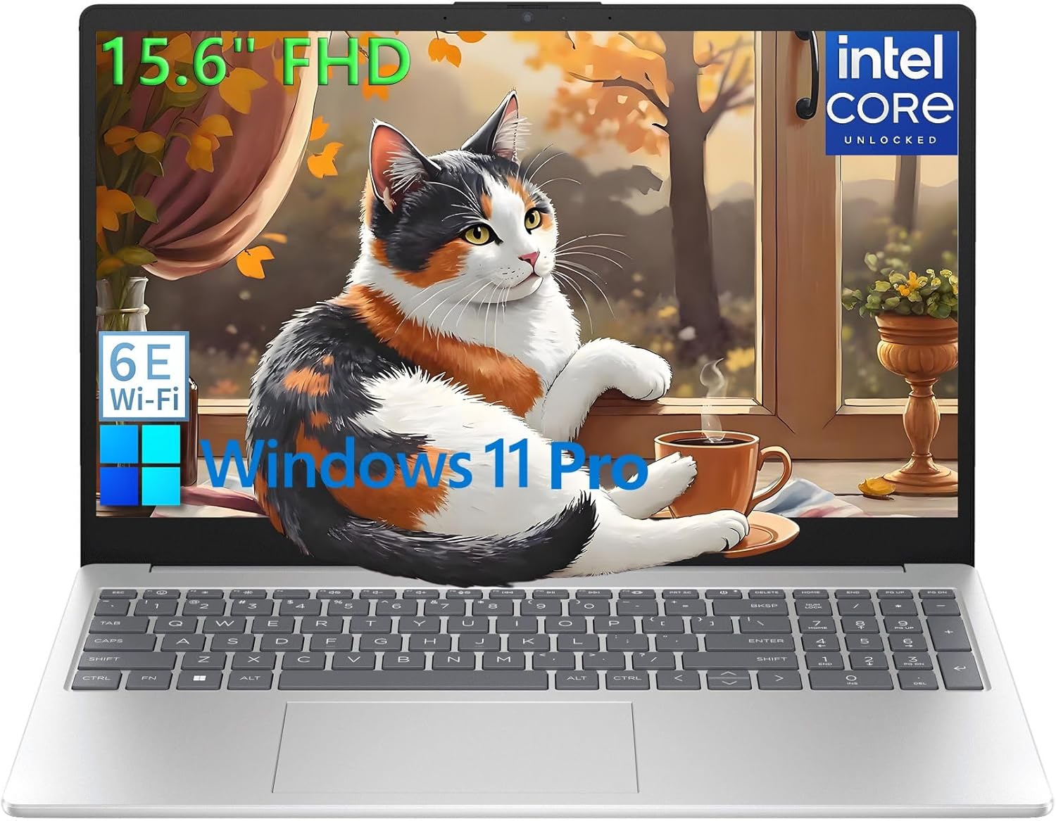 HP Laptop Computer 15.6" FHD for Student Home and Business, Intel 4-Core Process...