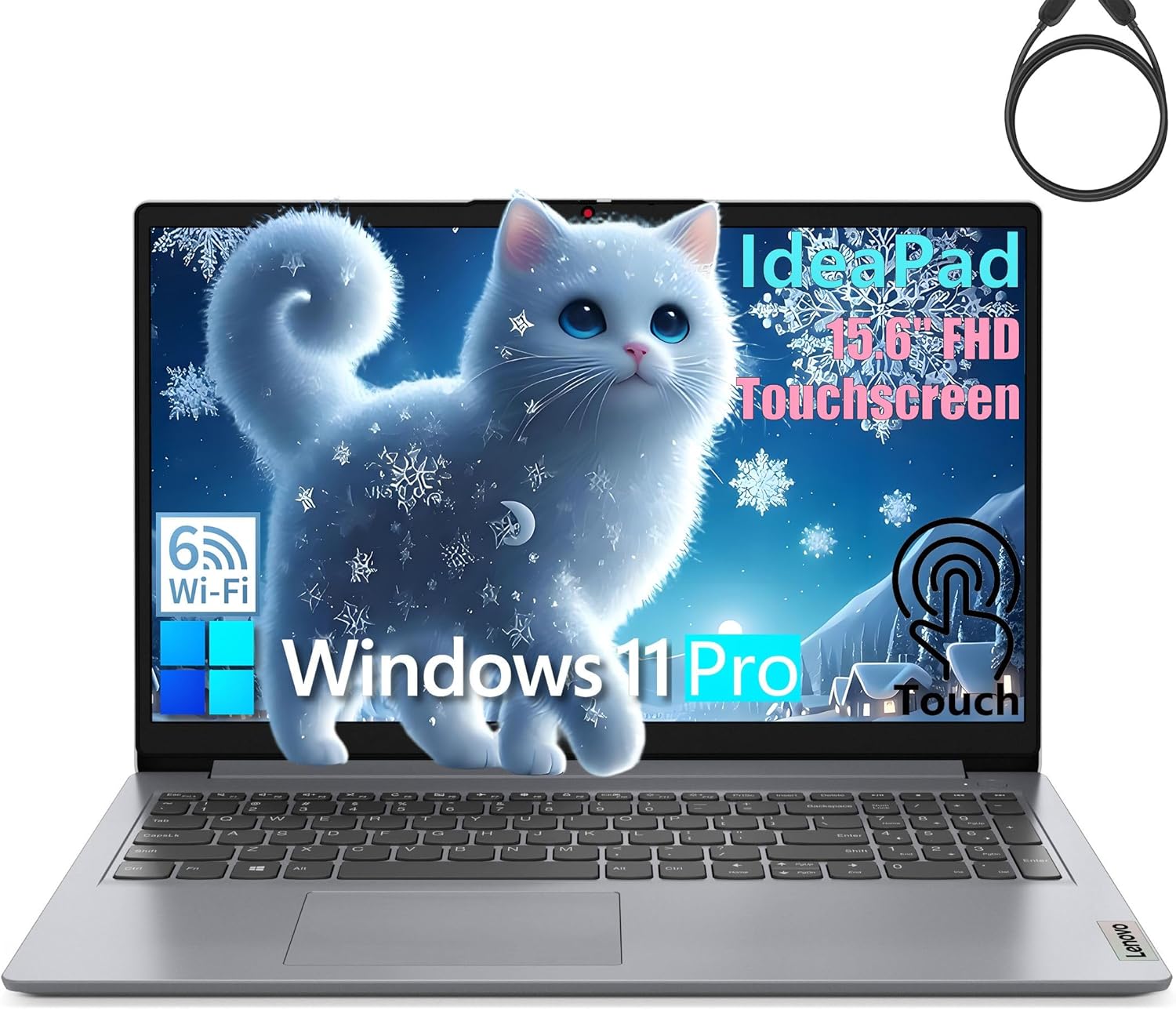 Lenovo Ideapad Touchscreen Laptop Computer for Home Business Student, 15.6" FHD,...