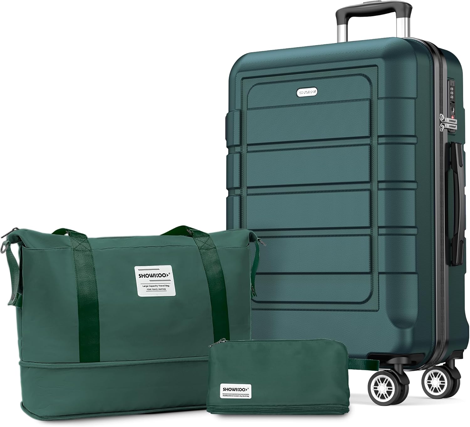 SHOWKOO Suitcase Large 28-Inch Set Expandable PC+ABS Hard Shell Travel Luggage L...