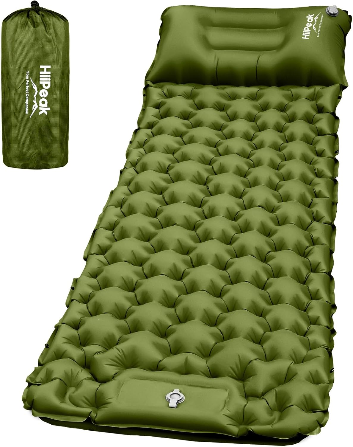 HiiPeak Camping Sleeping Pad, Ultralight Camping Mat with Pillow Built-in Foot P...