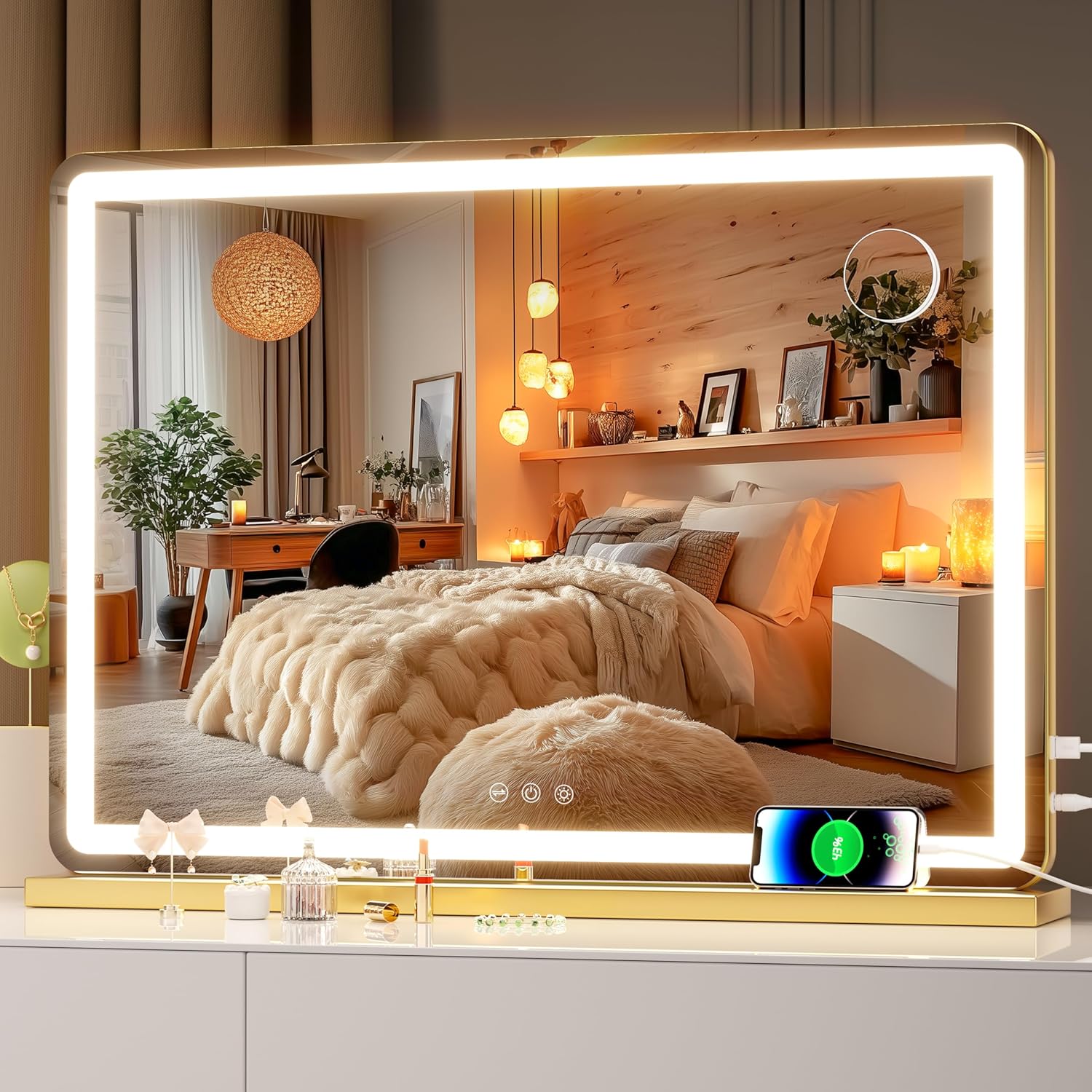High-Quality Hasipu Vanity Mirror, Special LED Makeup Mirror for Flawless Applic...