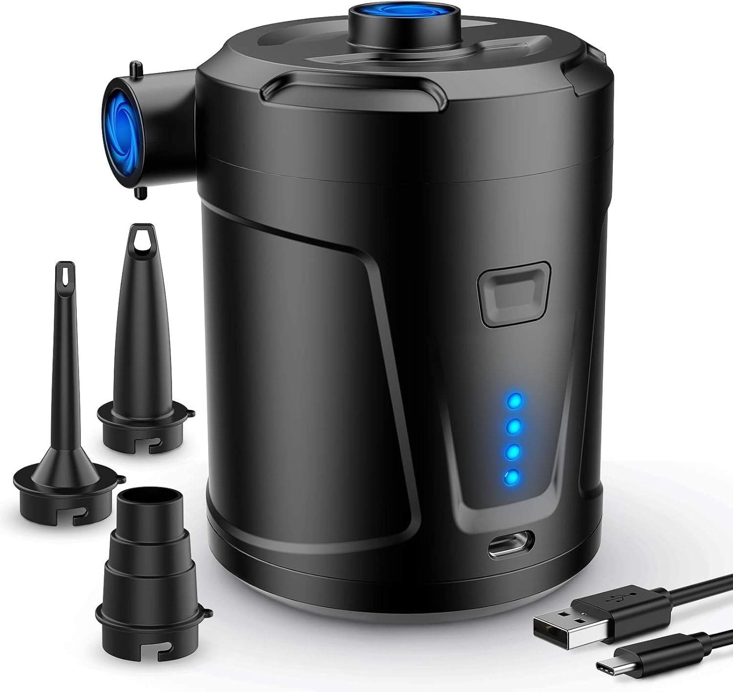 SUPPOU Electric Air Pump, 5200mAh Portable Air Pump with Fast Inflating/Deflatin...