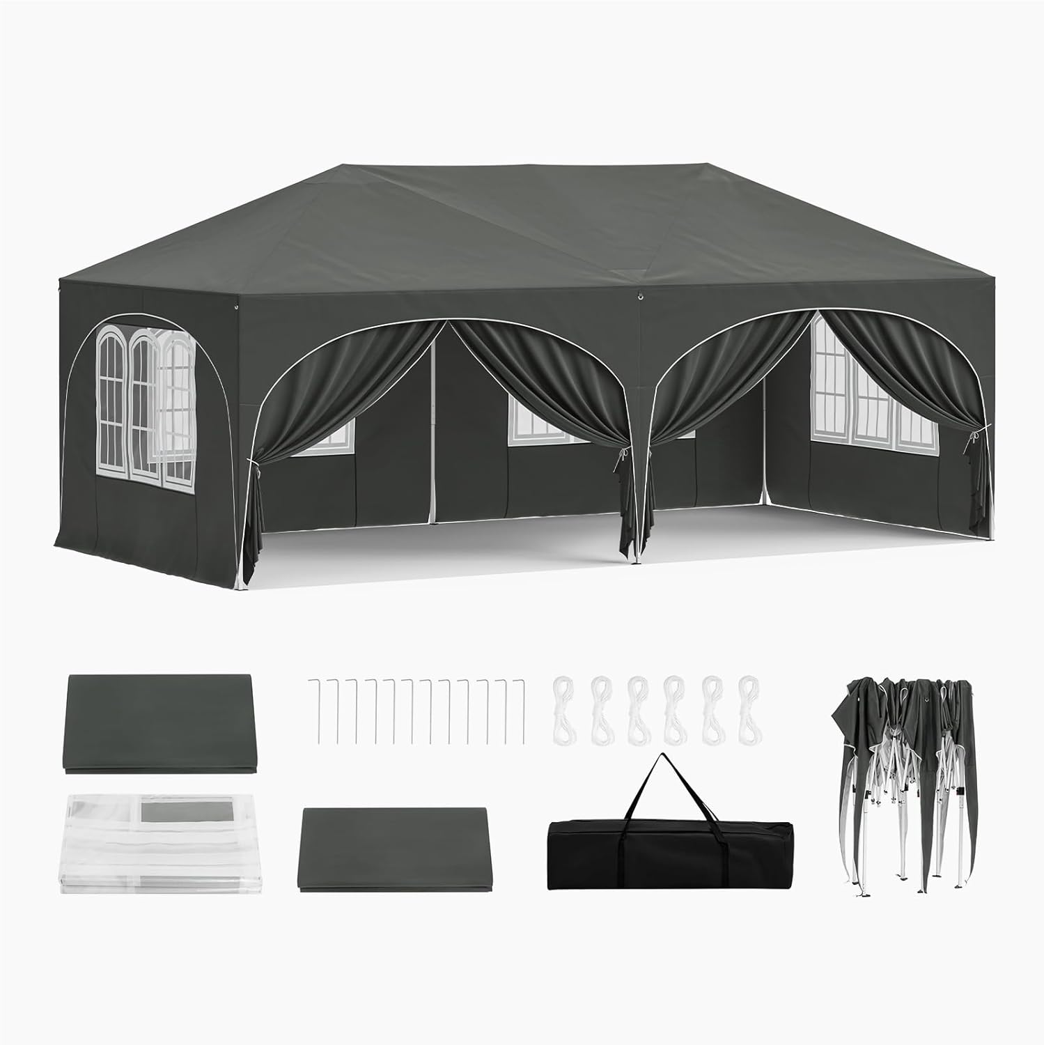 WOLTU Pop-up Gazebo, Gazebo with Sides 3m x 6m, Folding Event Shelter for Outdoo...