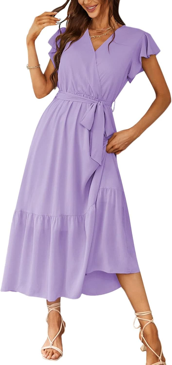 Stunning PRETTYGARDEN Women's Dress, Elegant Summer Floral Boho Maxi Dress, High...