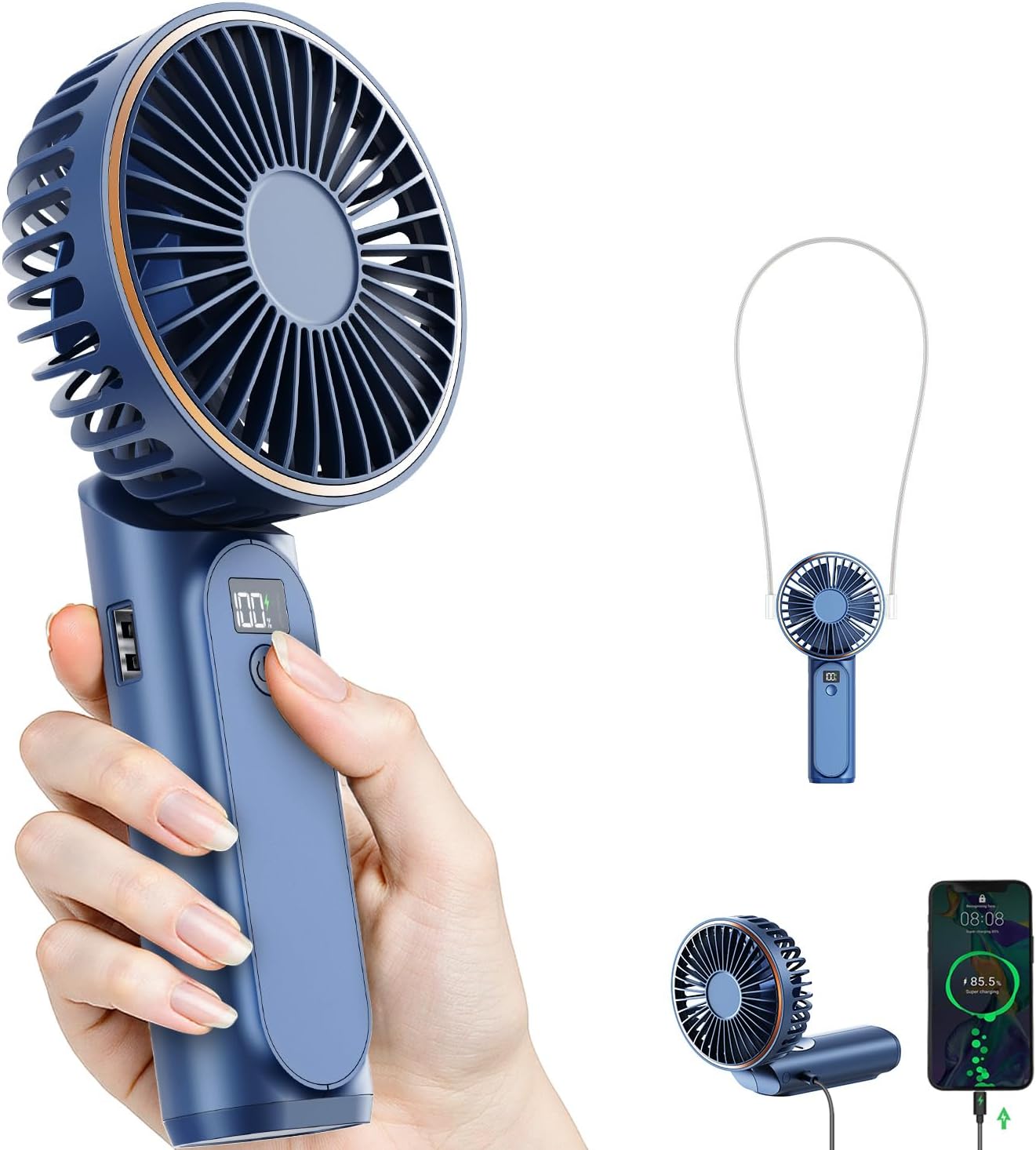 High-Quality Portable Handheld Fan, Special Fan with 4000mAh Capacity, Affordabl...