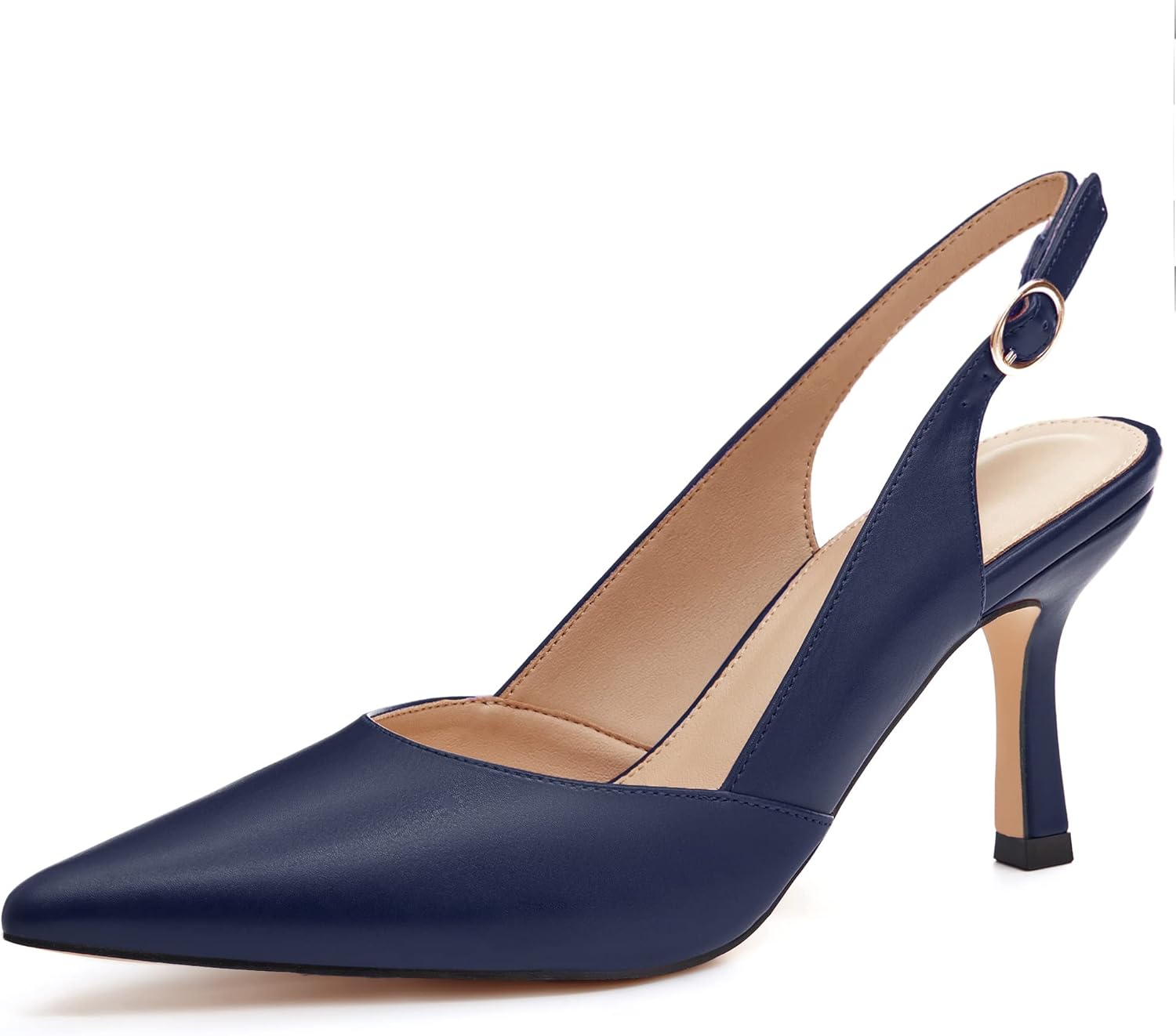 Rilista Women's Shoes, Special Slingback Kitten Heels with Closed Pointed Toe, I...