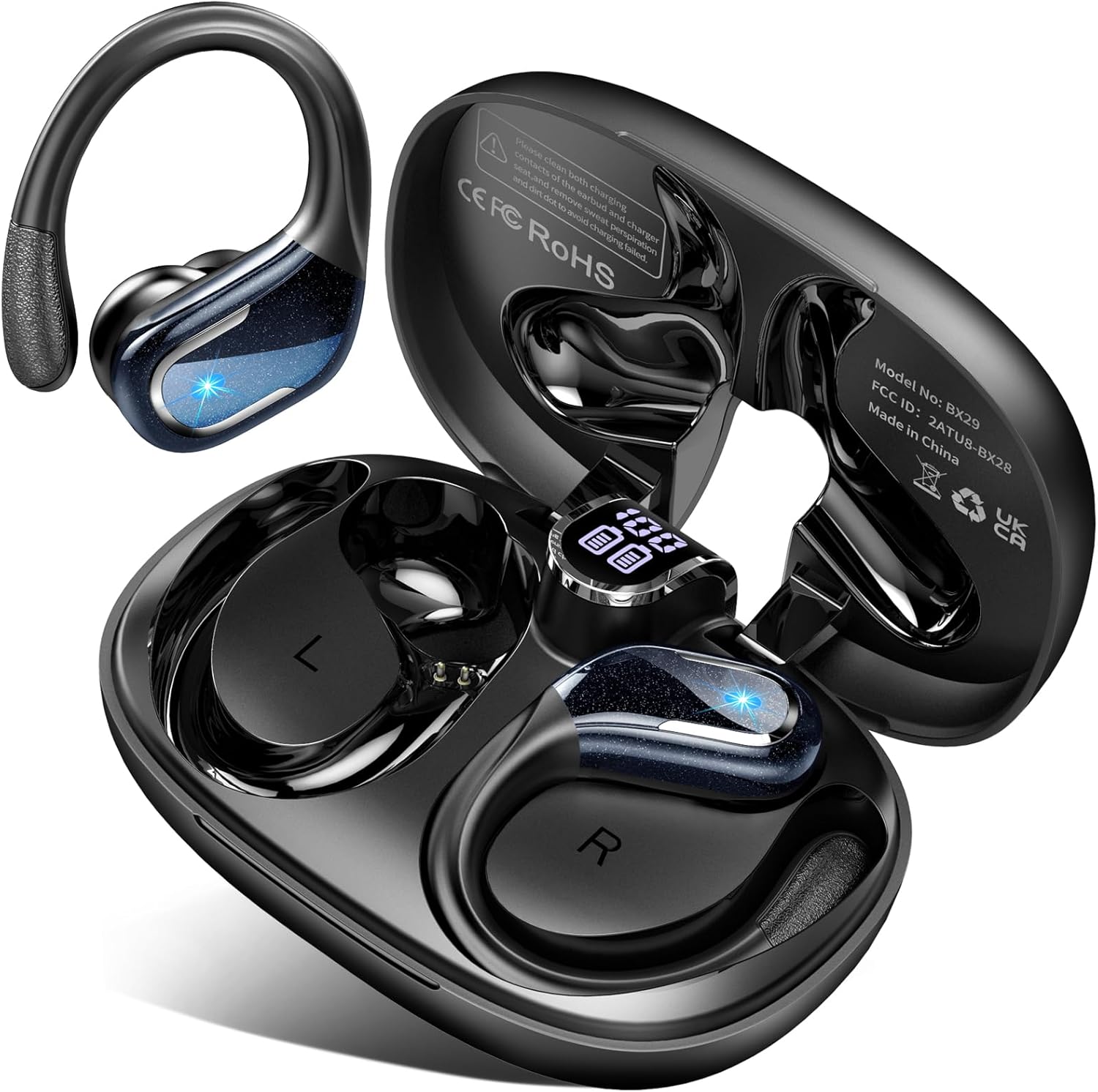 Wireless Earbuds, Premium 2025 Bluetooth 5.4 Headphones, Durable Sport Earbuds w...