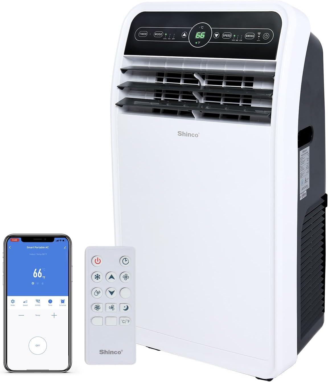 Shinco 10,000 BTU Portable Air Conditioner, Portable AC Unit with Built-in Cool,...