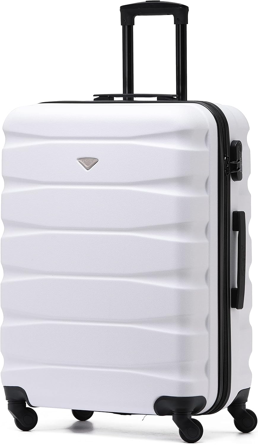 Flight Knight Lightweight Suitcase, Special 4 Wheel ABS Hard Case Medium Suitcas...
