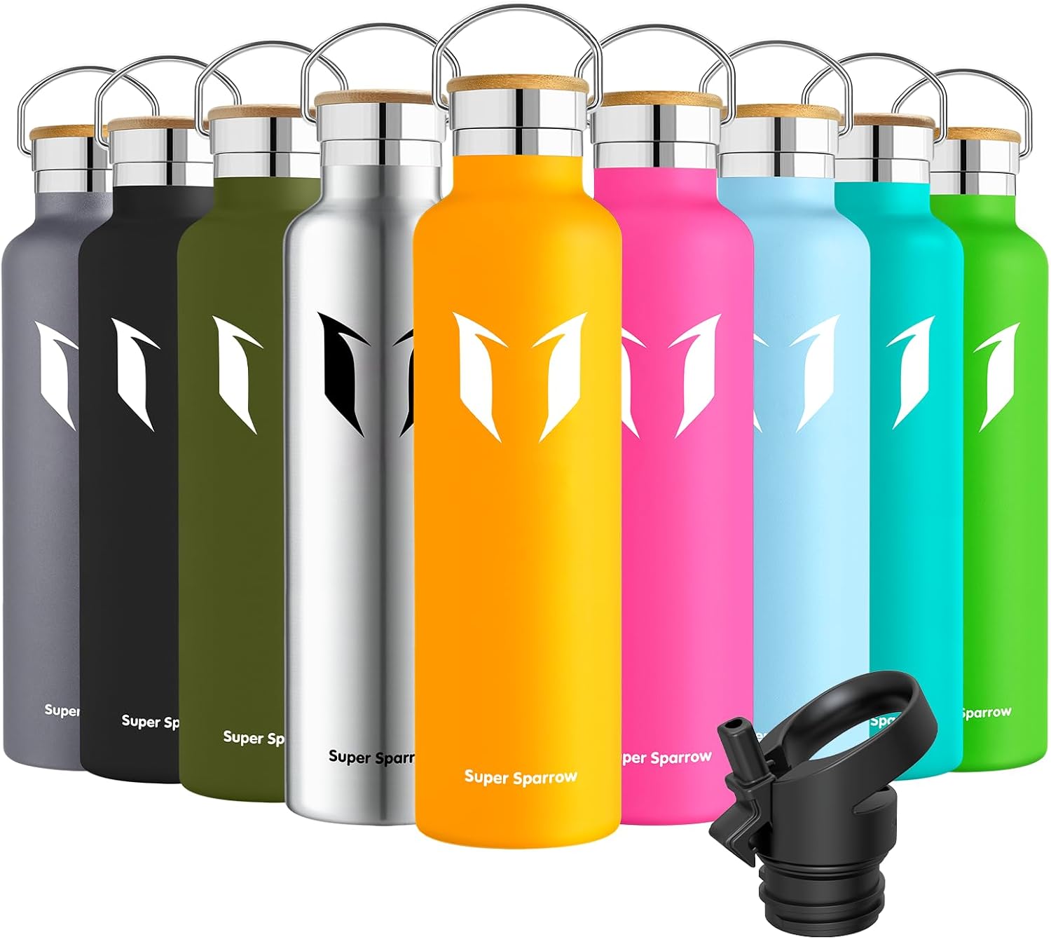 Super Sparrow Water Bottle Stainless Steel - 350ml/500ml/620ml/750ml/1L- Insulat...